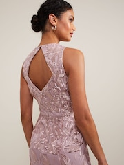 Phase Eight Pink Jaclyn Embroidered Maxi Dress - Image 6 of 7