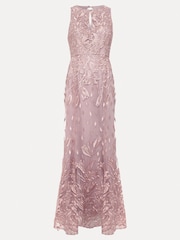 Phase Eight Pink Jaclyn Embroidered Maxi Dress - Image 7 of 7