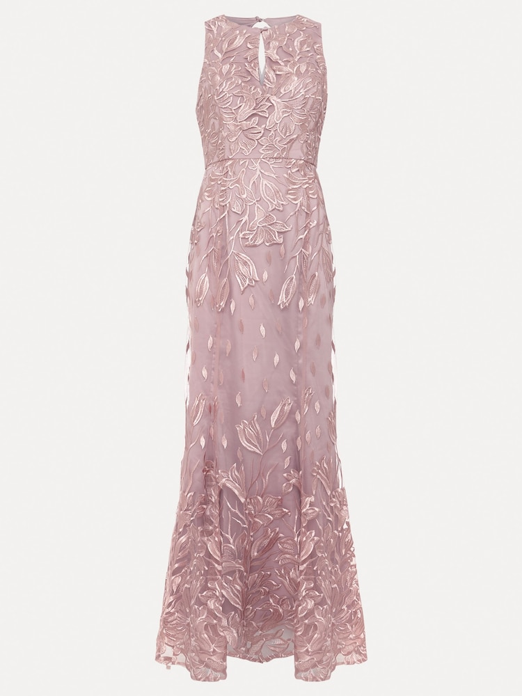 Phase Eight Pink Jaclyn Embroidered Maxi Dress - Image 7 of 7
