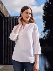 Mountain Warehouse White Womens Relaxed Fit Petra 3/4 Sleeve Top - Image 1 of 5