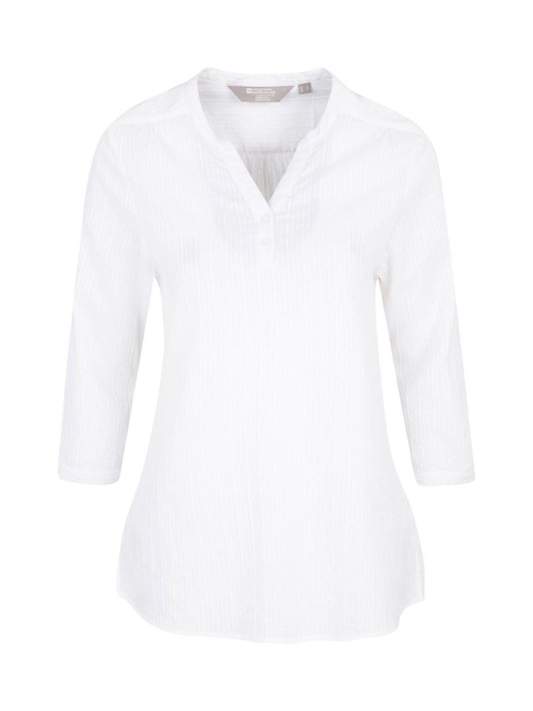 Mountain Warehouse White Womens Relaxed Fit Petra 3/4 Sleeve Top - Image 3 of 5