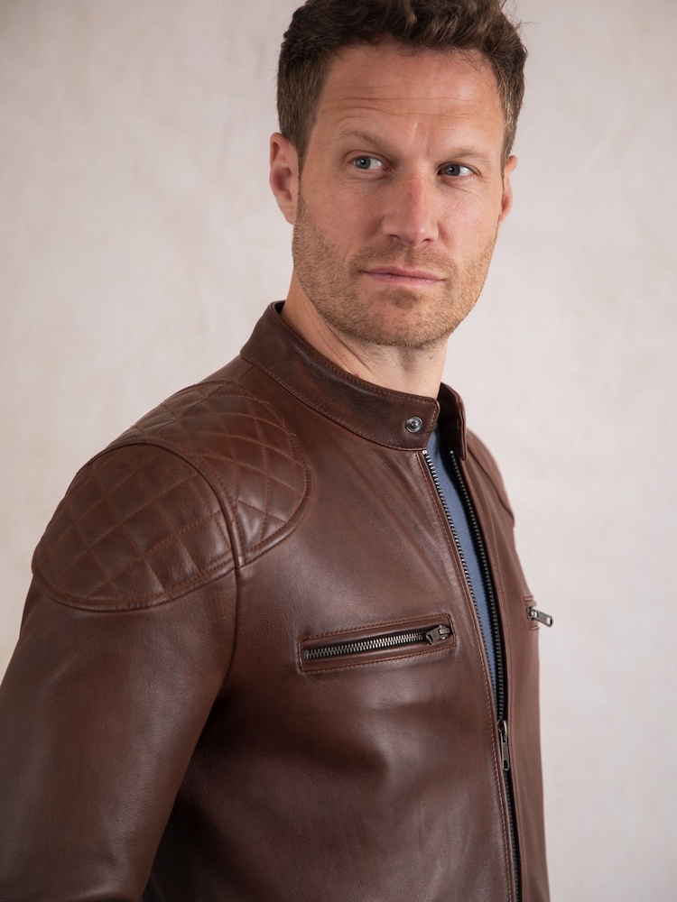 Lakeland Leather Natural Tan Stonecroft Jacket - Image 5 of 9