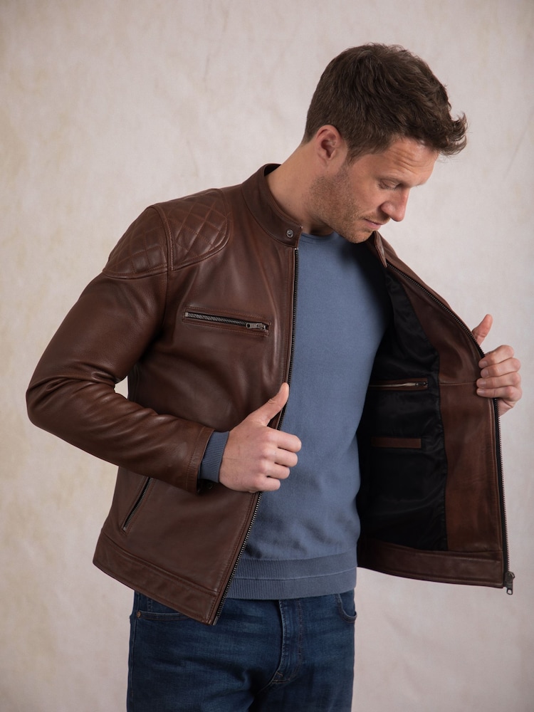 Lakeland Leather Natural Tan Stonecroft Jacket - Image 7 of 9
