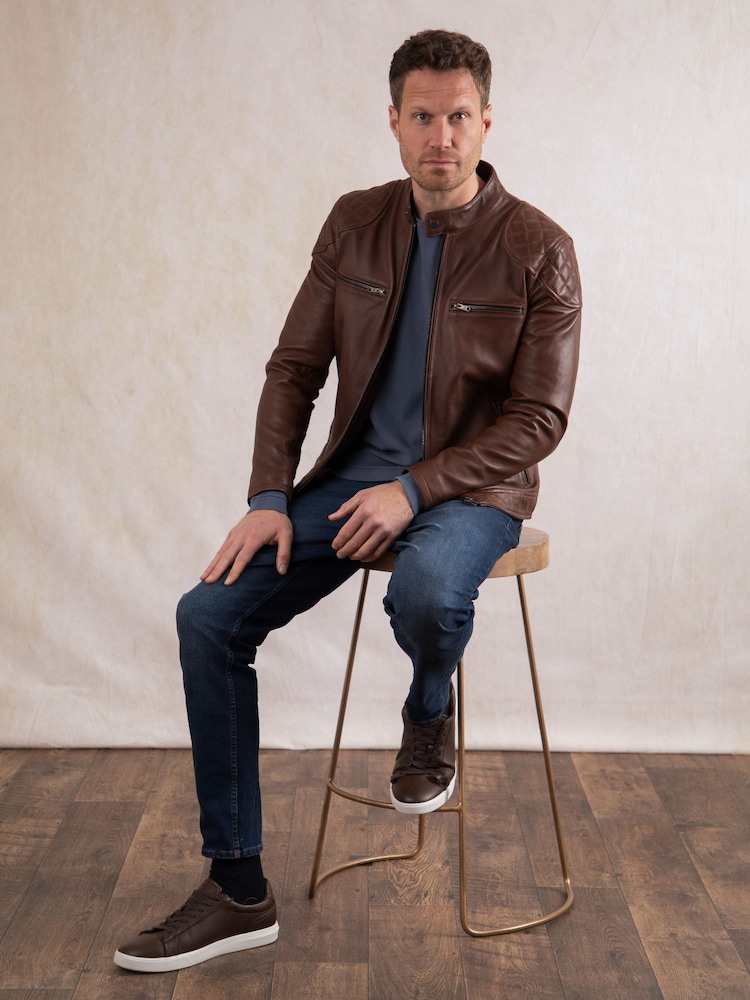 Lakeland Leather Natural Tan Stonecroft Jacket - Image 8 of 9