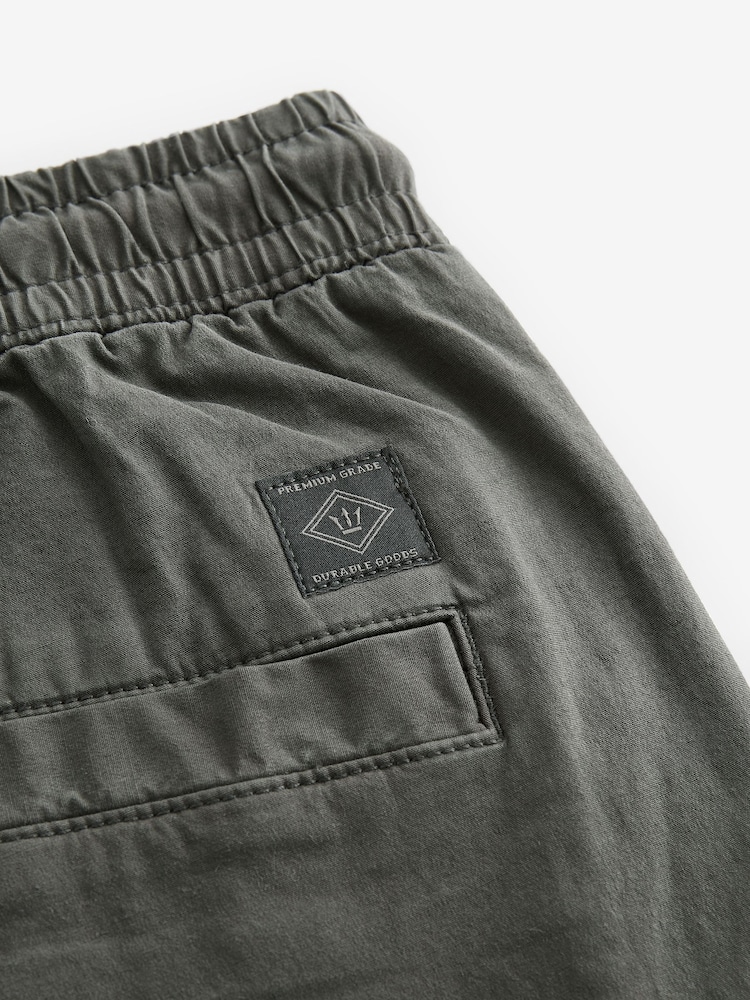 Black/Charcoal Grey Regular Tapered Fit Stretch Utility Cargo Trousers 2 Pack - Image 15 of 15