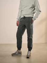 Black/Charcoal Grey Regular Tapered Fit Stretch Utility Cargo Trousers 2 Pack - Image 3 of 15