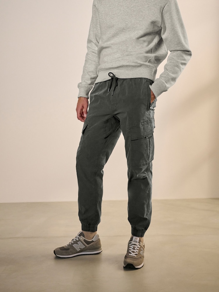 Gris Noir/anthracite - Coupe fuselée régulière - Pantalon utilitaire extensible cargo 2 Lot - Image 3 of 15