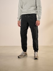 Black/Charcoal Grey Regular Tapered Fit Stretch Utility Cargo Trousers 2 Pack - Image 6 of 15