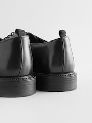 Black Chunky Leather Derby Shoes - Image 5 of 7