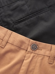 Black/Ginger Brown Chino Shorts 2 Pack (3-16yrs) - Image 5 of 5
