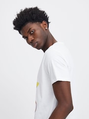 Blend White 100% Cotton Printed Short Sleeve T-Shirt - Image 3 of 5