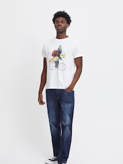 Blend White 100% Cotton Printed Short Sleeve T-Shirt - Image 4 of 5