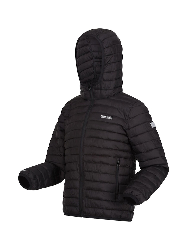 Regatta Black Kids Hooded Hillpack III Padded Jacket - Image 7 of 7 Regatta Black Kids Hooded Hillpack III Padded Jacket - Image 7 of 7