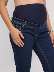 Dark Blue Mom Maternity Denim Jeans - Image 5 of 9