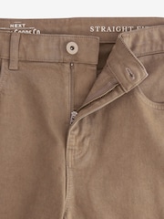Dark Tan Straight Fit Soft Touch Coloured Stretch Jeans - Image 10 of 13
