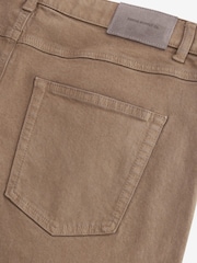Dark Tan Straight Fit Soft Touch Coloured Stretch Jeans - Image 12 of 13