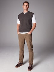 Dark Tan Straight Fit Soft Touch Coloured Stretch Jeans - Image 3 of 13