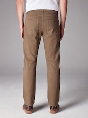 Dark Tan Straight Fit Soft Touch Coloured Stretch Jeans - Image 4 of 13