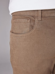 Dark Tan Straight Fit Soft Touch Coloured Stretch Jeans - Image 7 of 13