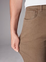 Dark Tan Straight Fit Soft Touch Coloured Stretch Jeans - Image 8 of 13