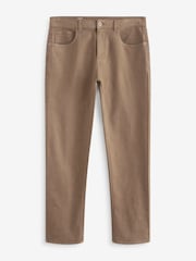 Dark Tan Straight Fit Soft Touch Coloured Stretch Jeans - Image 9 of 13
