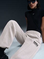 Nike Brown Logo Fleece Joggers - Image 4 of 6