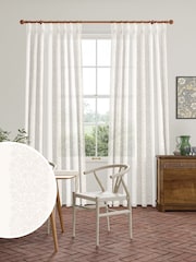 William Morris At Home Chalk Blackthorn Stripe Sheer Made To Measure Curtains - Image 1 of 5