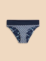 White Stuff Blue Reversible Fold Down Bottom Swimsuit - Image 5 of 7
