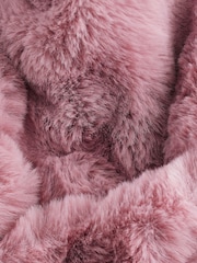 Pink Faux Fur Zip Lounge Jacket - Image 8 of 8