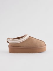 Baker by Ted Baker Girls Cosy Tan Brown Mule Slippers - Изображение 2 из 7