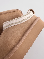 Baker by Ted Baker Girls Cosy Tan Brown Mule Slippers - Изображение 7 из 7