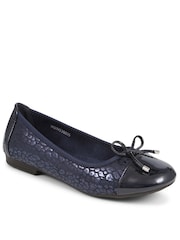 Pavers Navy/Navy Patent Pavers Simple Slip-On Ballet Pumps - Image 1 of 5