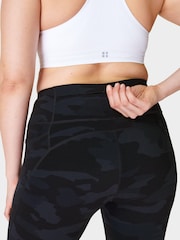 Sweaty Betty Ultra Black Camo Print 7/8 Length Power 7/8 Workout Leggings - Image 4 of 8