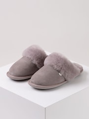 Just Sheepskin Light Grey Ladies Duchess Slippers - Image 1 of 5