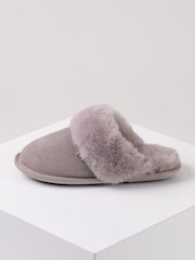 Just Sheepskin Light Grey Ladies Duchess Slippers - Image 3 of 5