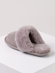 Just Sheepskin Light Grey Ladies Duchess Slippers - Image 4 of 5