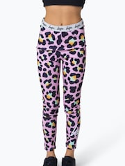 Hype. Girls Purple Multi Disco Leopard Leggings - Image 6 of 6