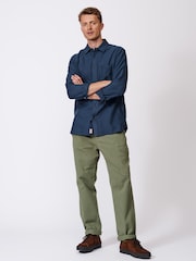 Aubin Oxcombe Brushed Oxford Button Down Shirt - Image 3 of 7