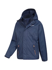 Mountain Warehouse Blue Bracken Kids Waterproof 3 In 1 Jacket - Image 1 of 4