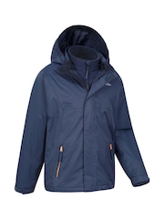 Mountain Warehouse Blue Bracken Kids Waterproof 3 In 1 Jacket - Image 4 of 4