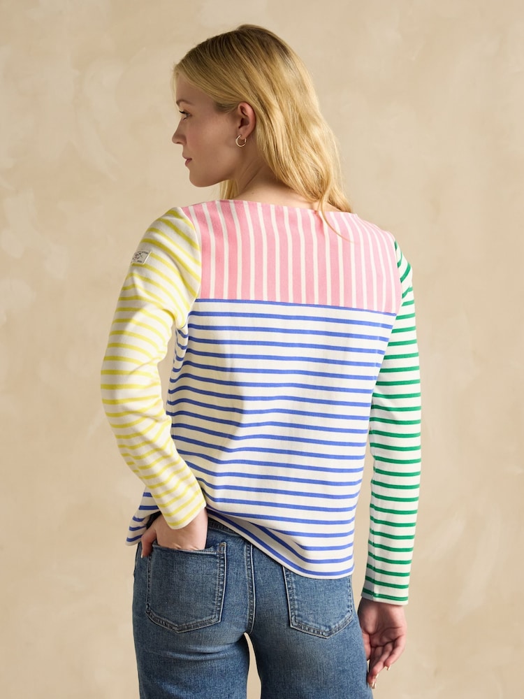 Joules Harbour Multi Hotchpotch Boat Neck Breton Top - Image 2 of 6