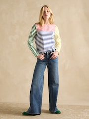 Joules Harbour Multi Hotchpotch Boat Neck Breton Top - Image 3 of 6