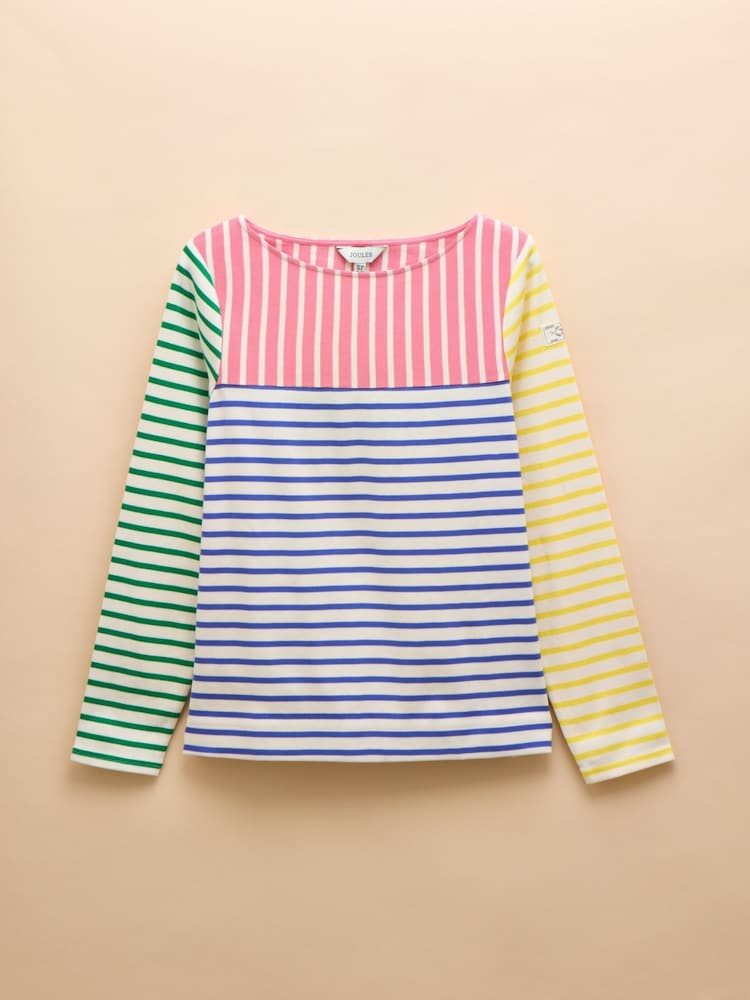 Joules Harbour Multi Hotchpotch Boat Neck Breton Top - Image 6 of 6