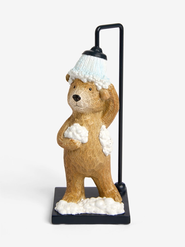 Natural Bertie Bear Shower Bathroom Ornament - Image 3 of 4