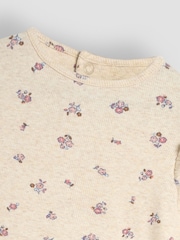 JoJo Maman Bébé Pink Floral & Spot Round Neck Rib Bodies 2 Pack - Image 6 of 7