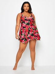 Yours Curve Black Hanky Swim Dress - Image 2 of 4