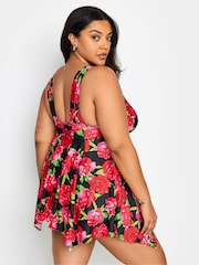 Yours Curve Black Hanky Swim Dress - Image 3 of 4