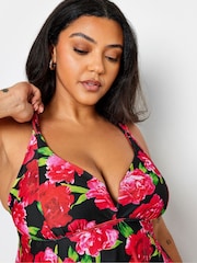 Yours Curve Black Hanky Swim Dress - Image 4 of 4