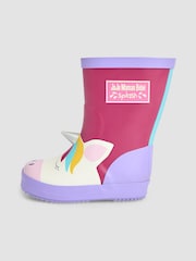 JoJo Maman Bébé Pink Unicorn Wellies - Image 3 of 4
