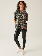 Regatta Black Christian Lacroix Vauvert PU Leggings - Image 3 of 7